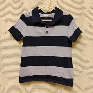 Old Navy Boys Blue and Light Periwinkle Striped Kids Polo Shirt Size 5T